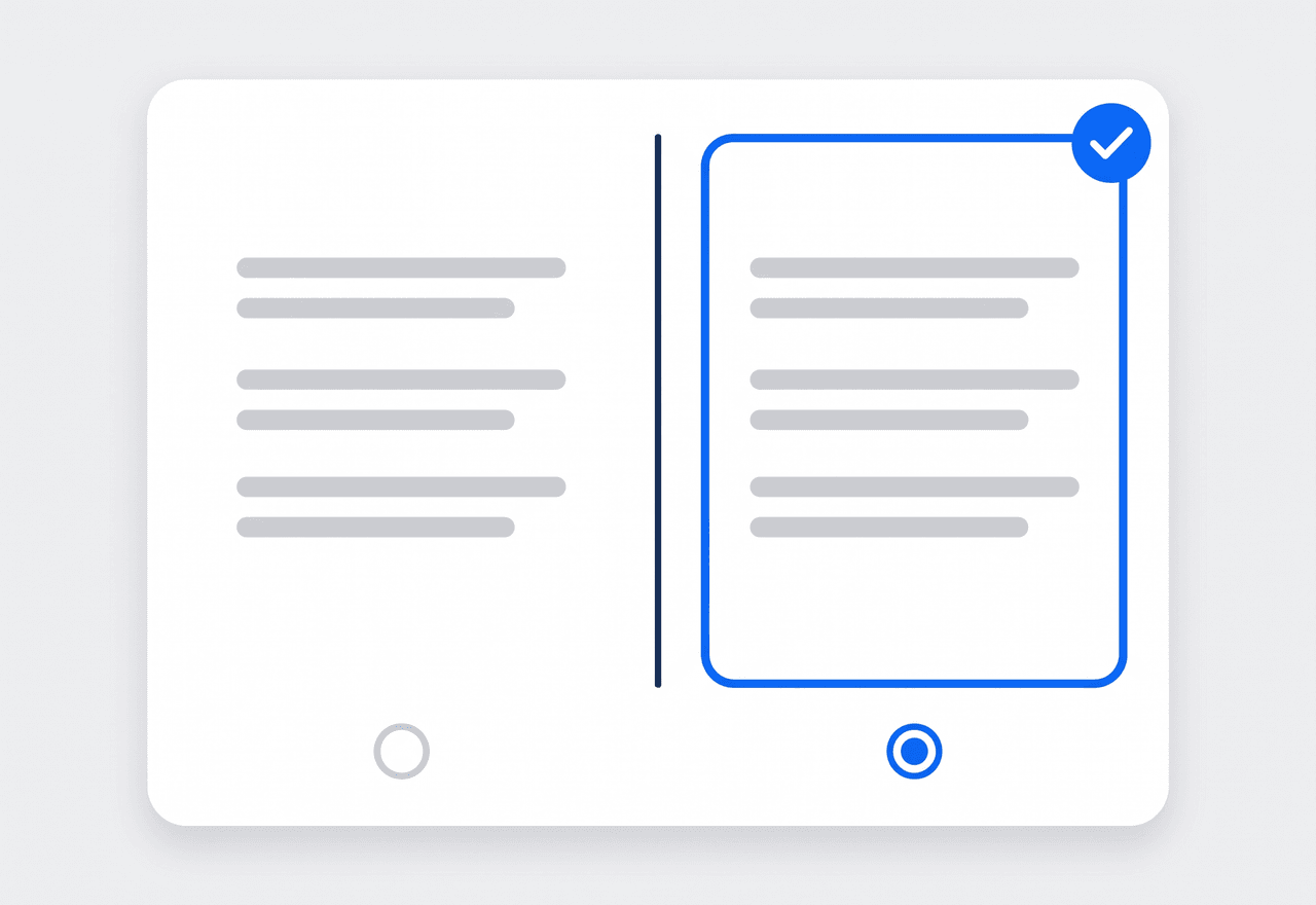Illustrated review screen comparing an existing employee value against a newly scanned one