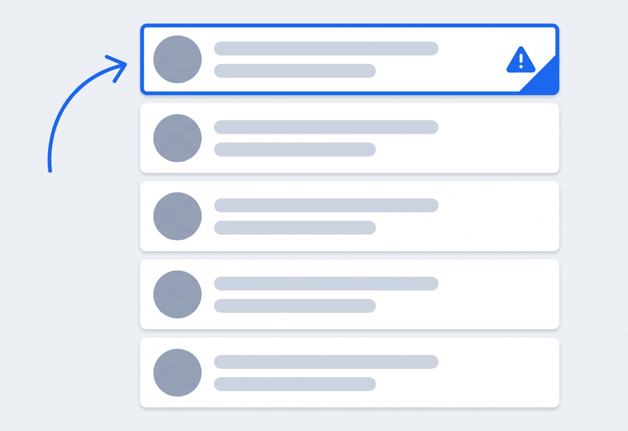 Illustrated crew picker with a leave conflict warning on a staff member at the top of the list