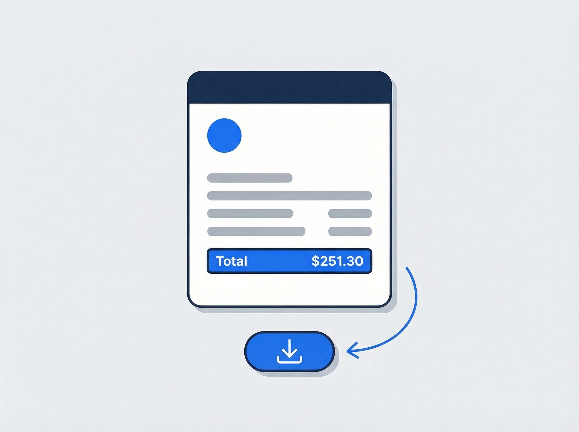 Illustrated PDF document with company branding and a download action